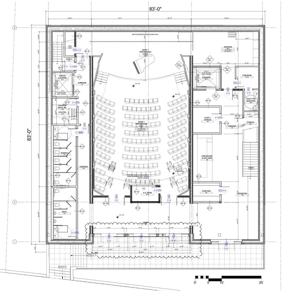 Irish Cultural Center ground floor plan